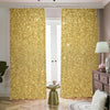 Gold (NOT Real) Glitter Print Blackout Pencil Pleat Curtains