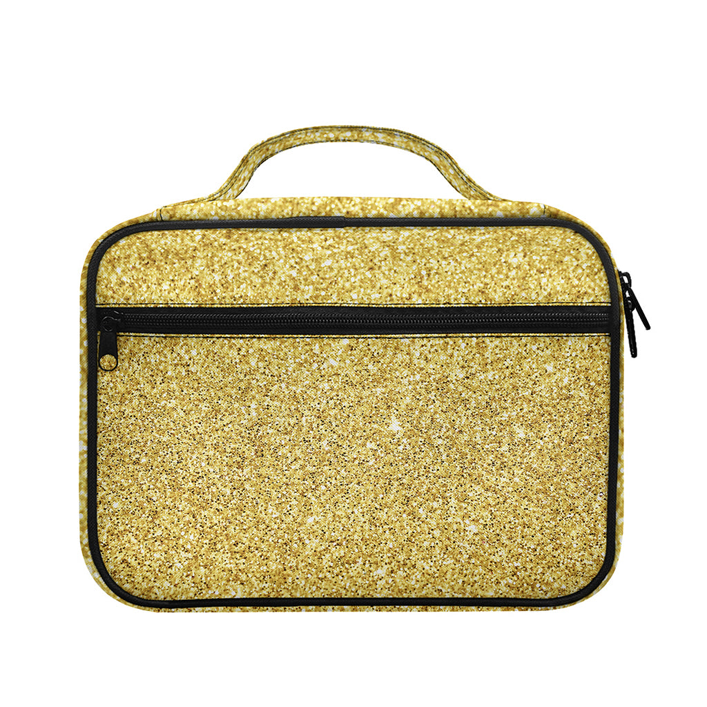 Gold (NOT Real) Glitter Print Briefcase Bible Bag