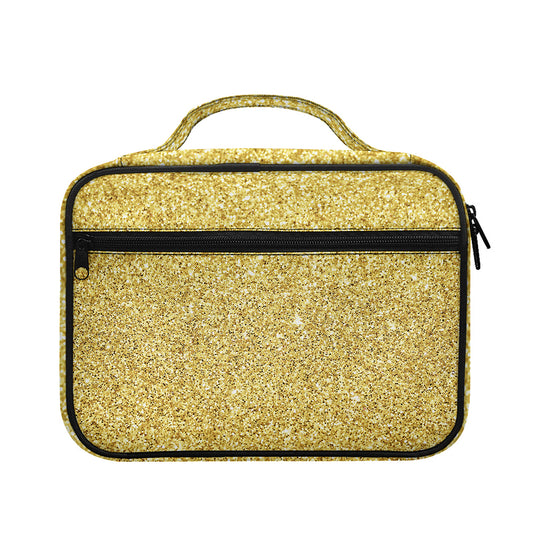 Gold (NOT Real) Glitter Print Briefcase Bible Bag