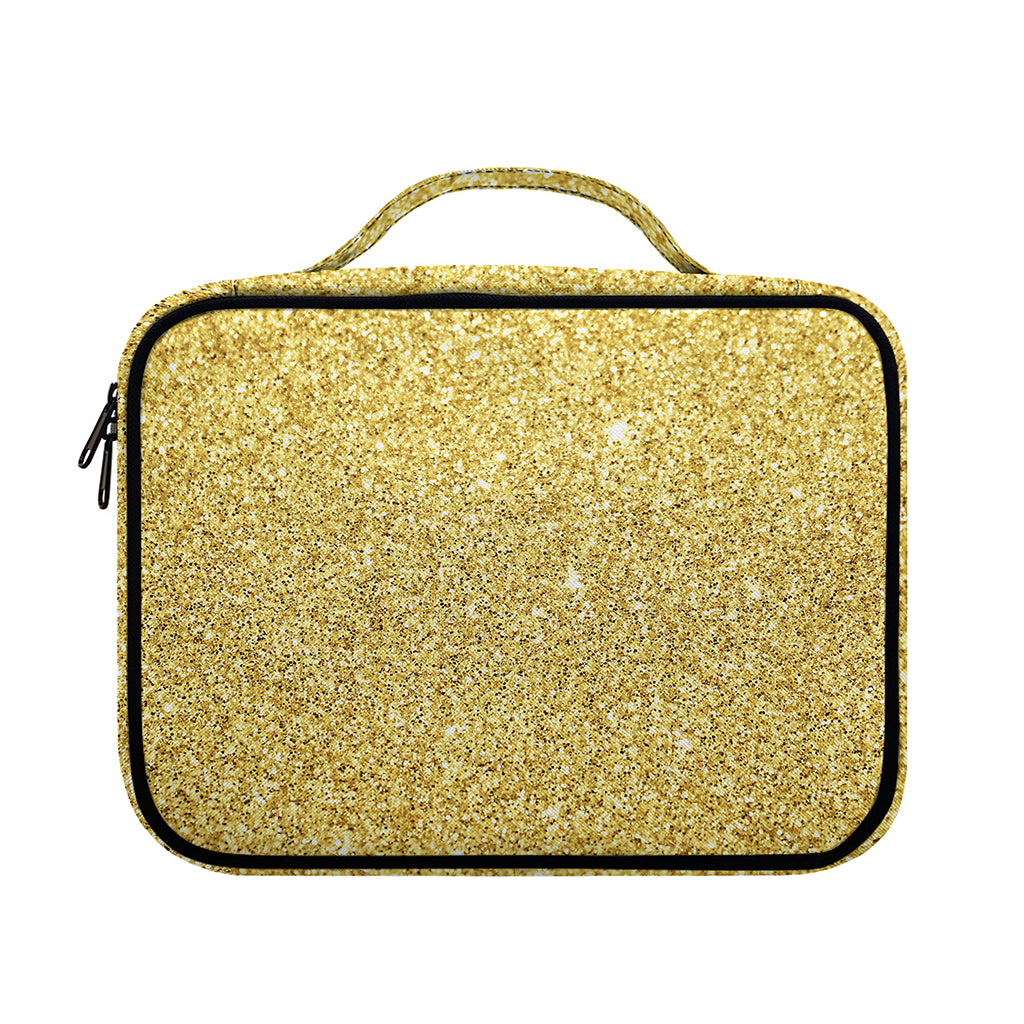 Gold (NOT Real) Glitter Print Briefcase Bible Bag