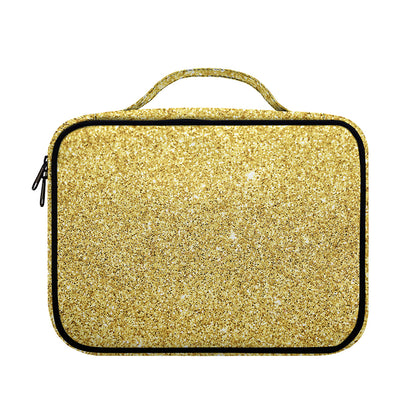 Gold (NOT Real) Glitter Print Briefcase Bible Bag