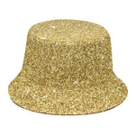 Gold (NOT Real) Glitter Print Bucket Hat