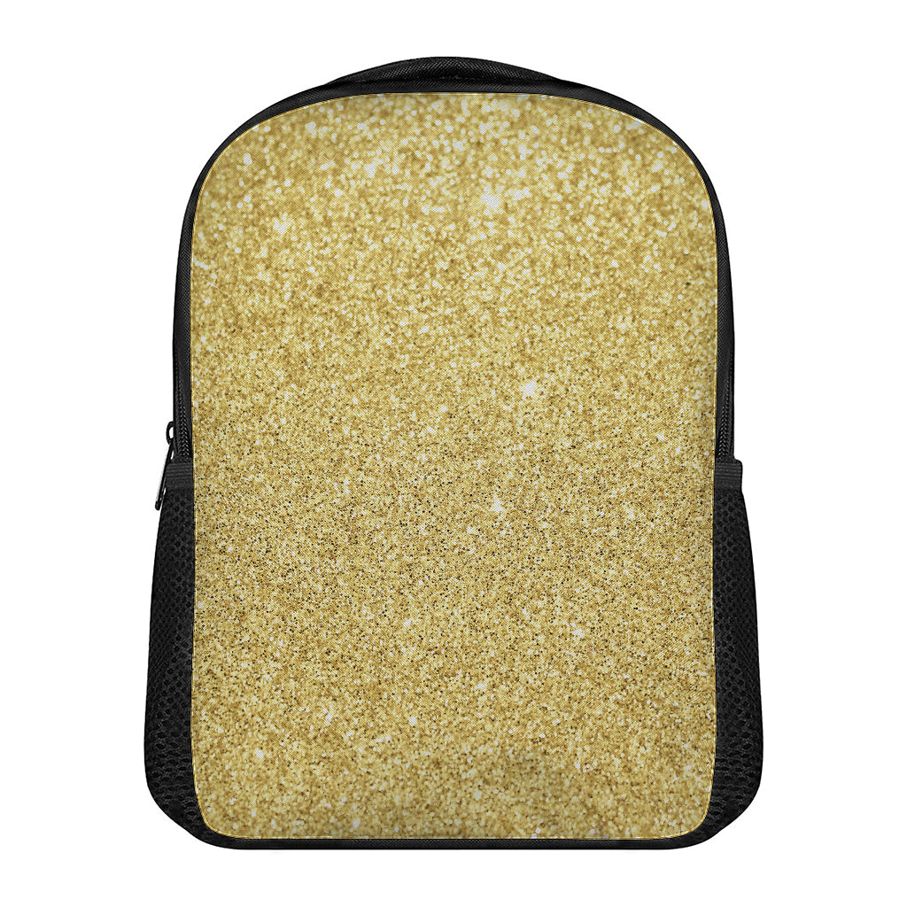 Gold (NOT Real) Glitter Print Casual Backpack