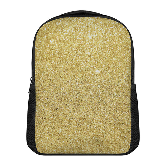 Gold (NOT Real) Glitter Print Casual Backpack