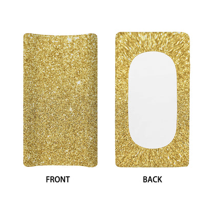 Gold (NOT Real) Glitter Print Changing Pad Cover