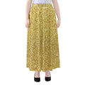 Gold (NOT Real) Glitter Print Chiffon Maxi Skirt