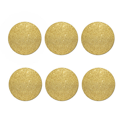Gold (NOT Real) Glitter Print Coaster Set