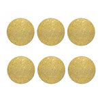 Gold (NOT Real) Glitter Print Coaster Set