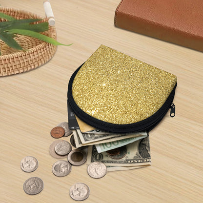 Gold (NOT Real) Glitter Print Coin Purse