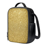 Gold (NOT Real) Glitter Print Crossbody Lunch Bag