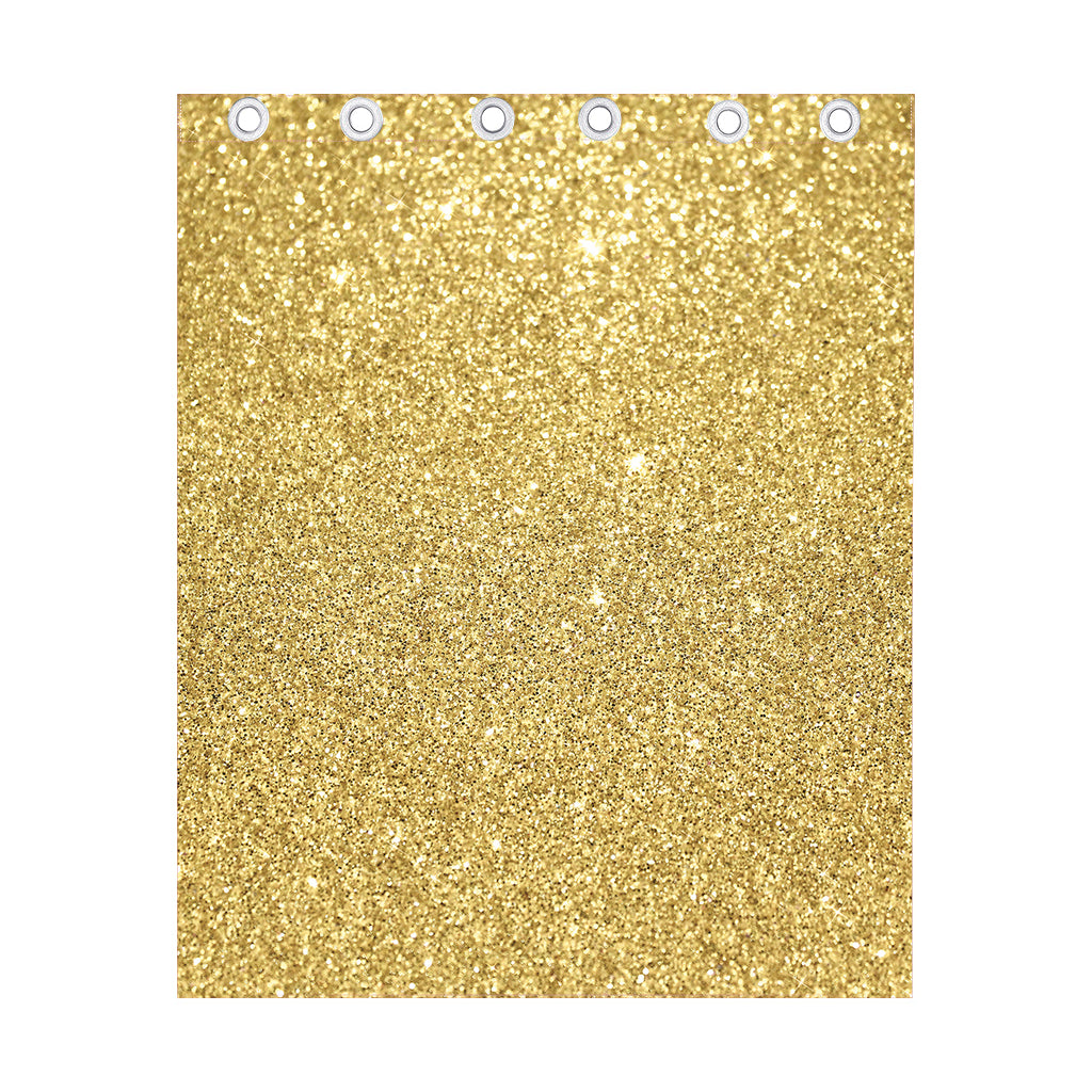 Gold (NOT Real) Glitter Print Curtain