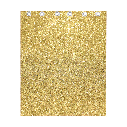 Gold (NOT Real) Glitter Print Curtain
