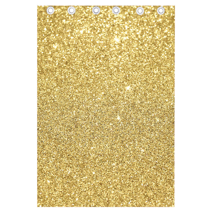 Gold (NOT Real) Glitter Print Curtain