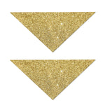 Gold (NOT Real) Glitter Print Dog Bandana