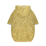 Gold (NOT Real) Glitter Print Dog Zip Up Hoodie