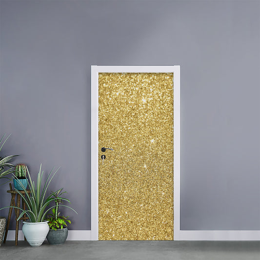 Gold (NOT Real) Glitter Print Door Sticker