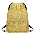 Gold (NOT Real) Glitter Print Drawstring Backpack