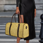 Gold (NOT Real) Glitter Print Duffle Bag