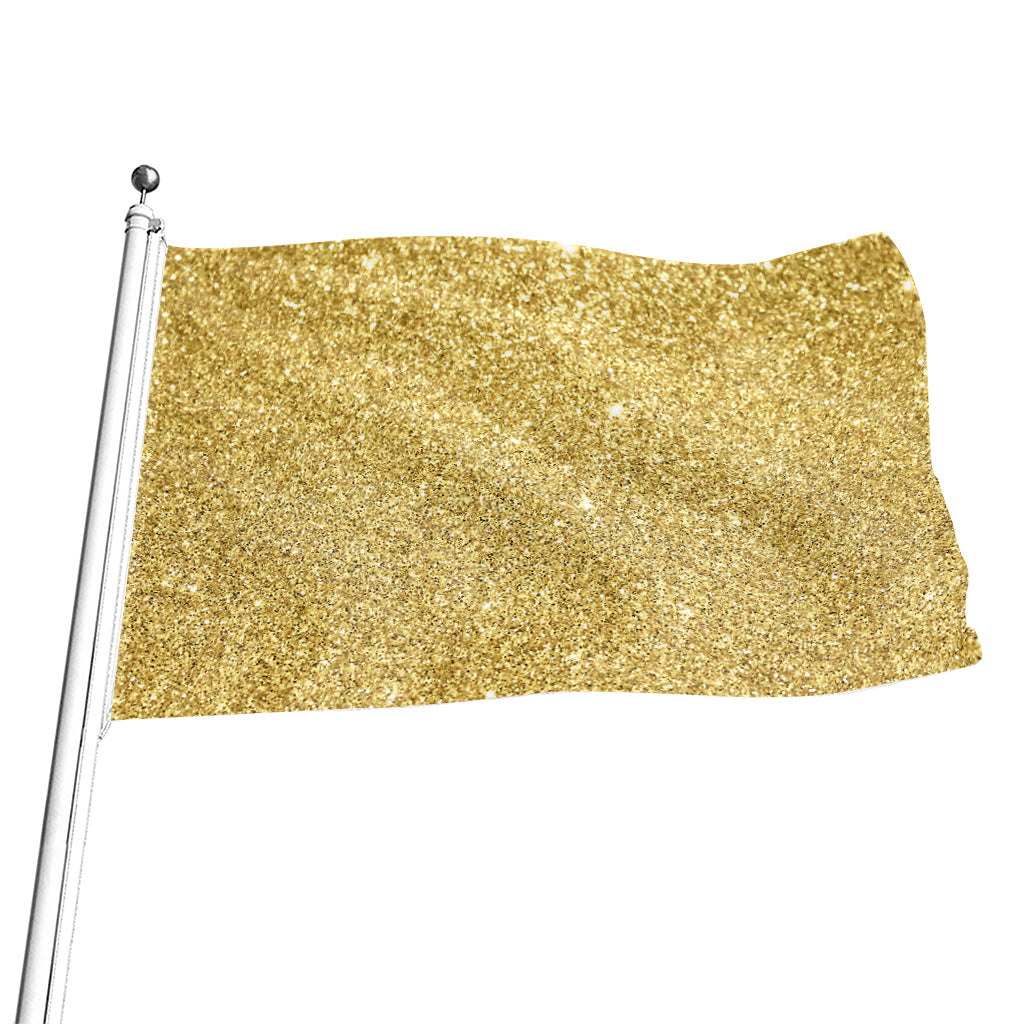 Gold (NOT Real) Glitter Print Flag