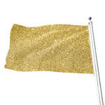 Gold (NOT Real) Glitter Print Flag