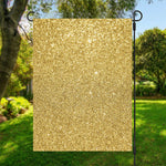 Gold (NOT Real) Glitter Print Garden Flag