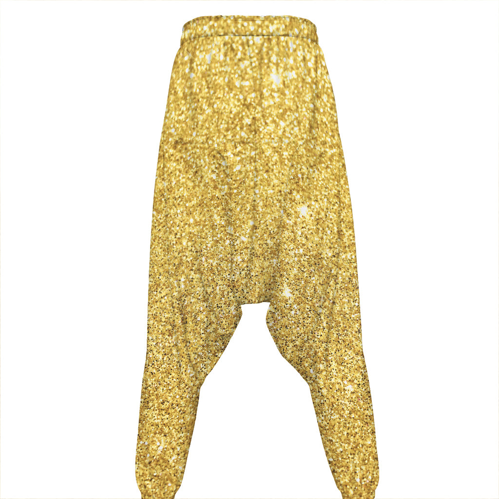 Gold (NOT Real) Glitter Print Hammer Pants