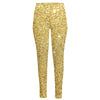 Gold (NOT Real) Glitter Print High-Waisted Pocket Leggings