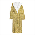 Gold (NOT Real) Glitter Print Hooded Bathrobe