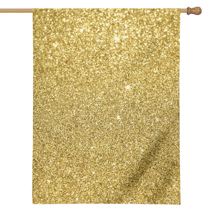 Gold (NOT Real) Glitter Print House Flag