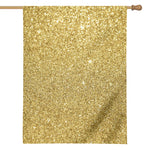 Gold (NOT Real) Glitter Print House Flag