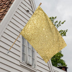Gold (NOT Real) Glitter Print House Flag