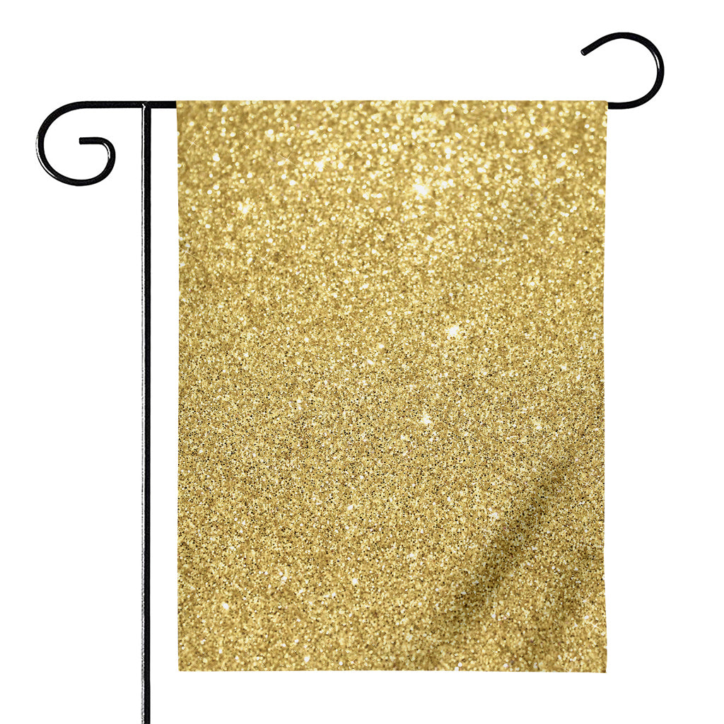 Gold (NOT Real) Glitter Print House Flag
