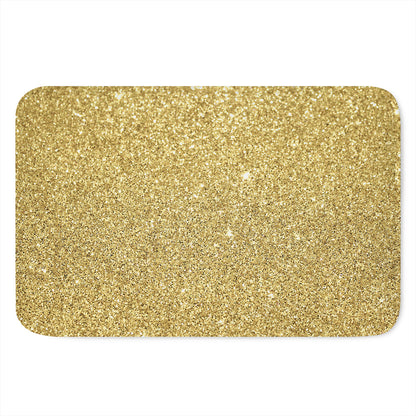 Gold (NOT Real) Glitter Print Indoor Door Mat