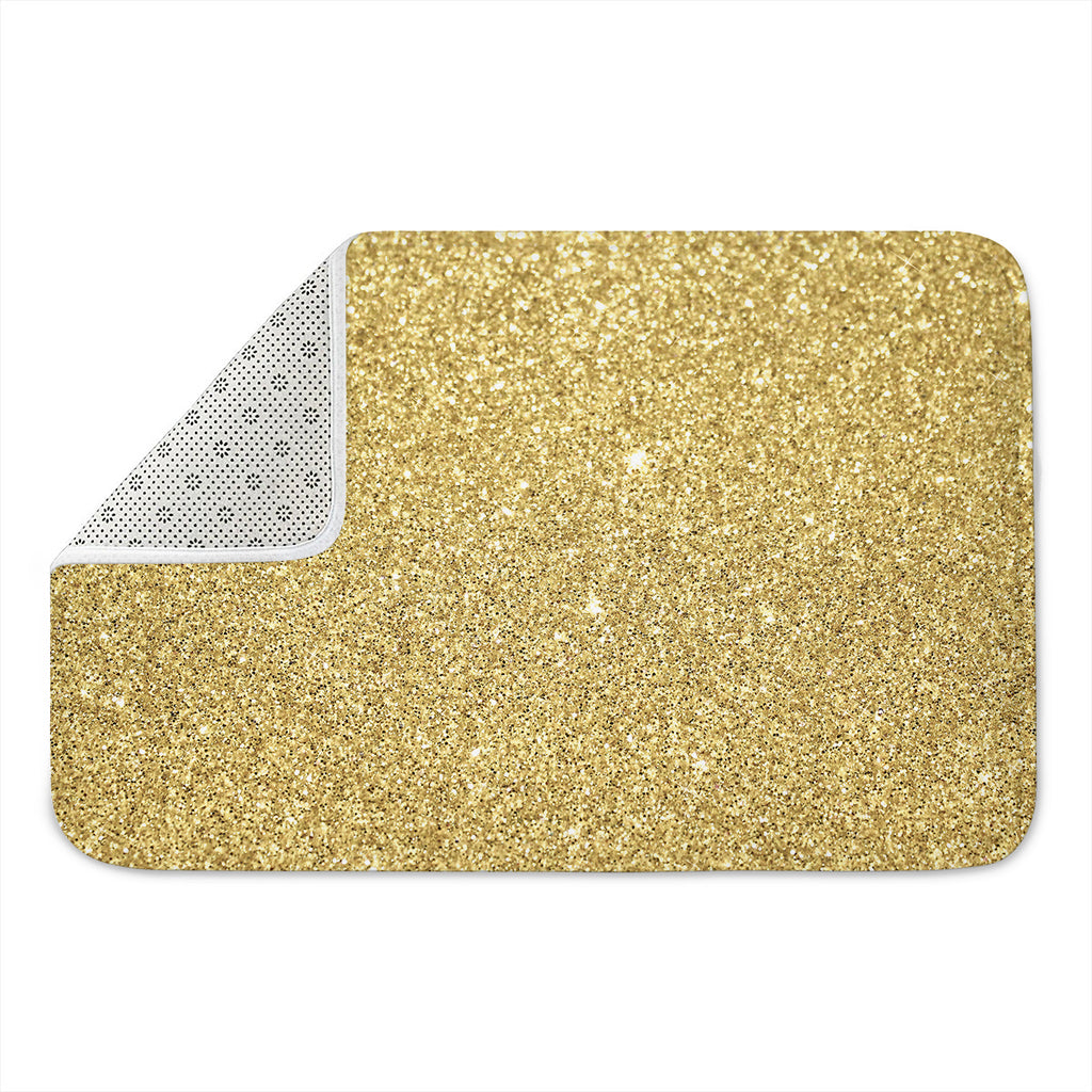 Gold (NOT Real) Glitter Print Indoor Door Mat