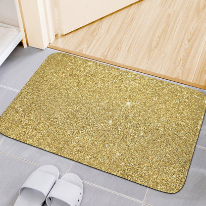 Gold (NOT Real) Glitter Print Indoor Door Mat