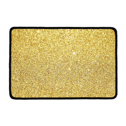 Gold (NOT Real) Glitter Print Kitchen Mat