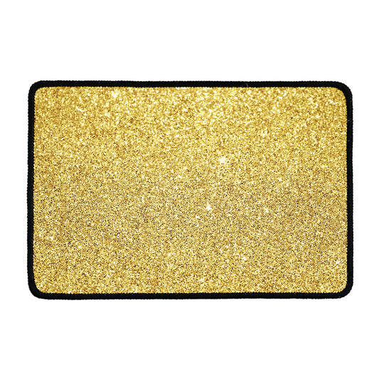Gold (NOT Real) Glitter Print Kitchen Mat
