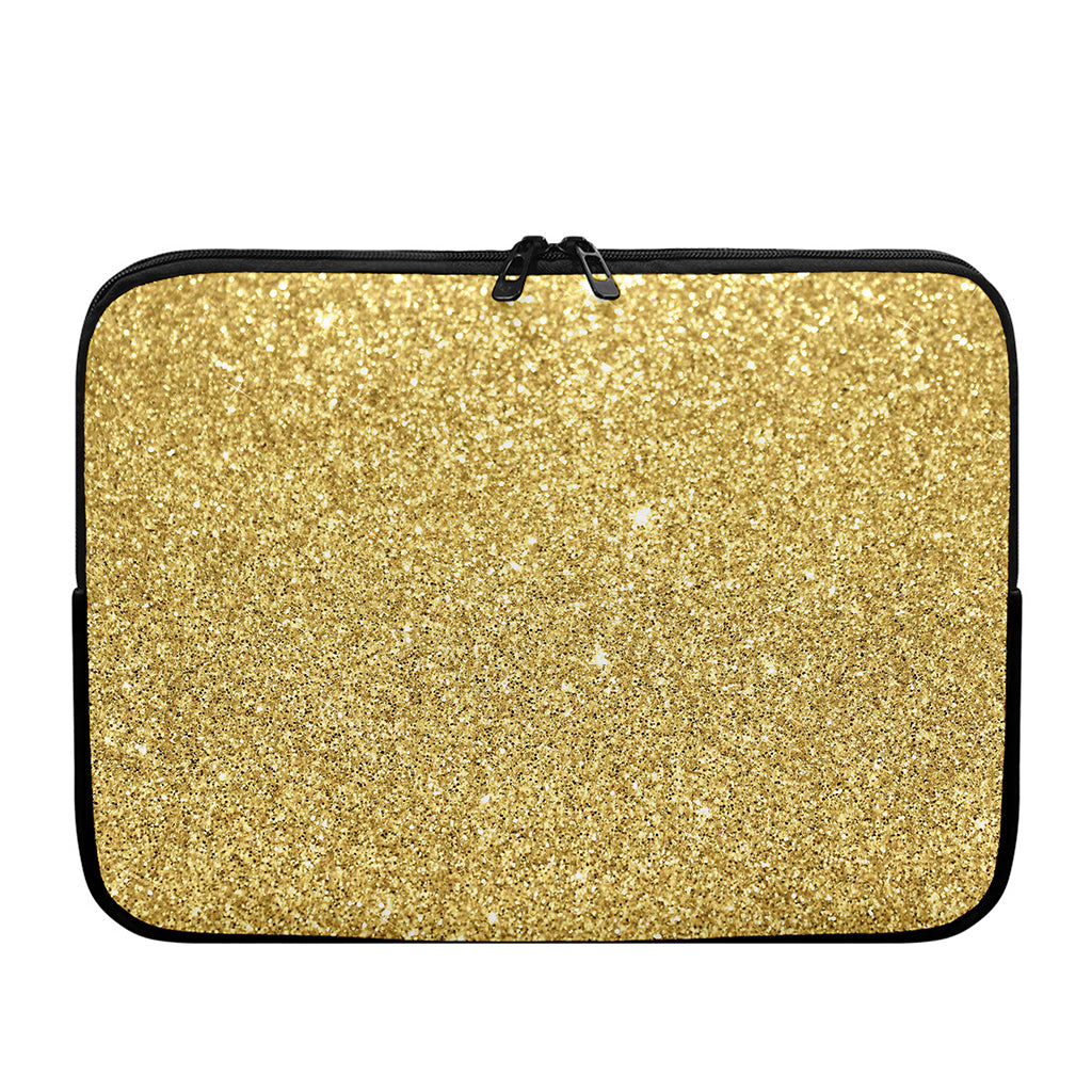Gold (NOT Real) Glitter Print Laptop Sleeve