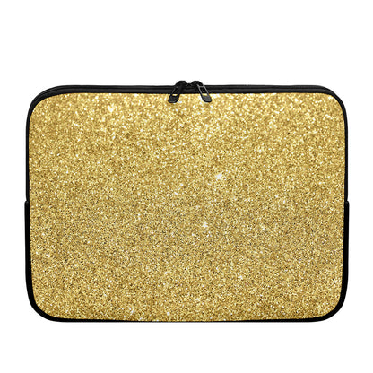 Gold (NOT Real) Glitter Print Laptop Sleeve
