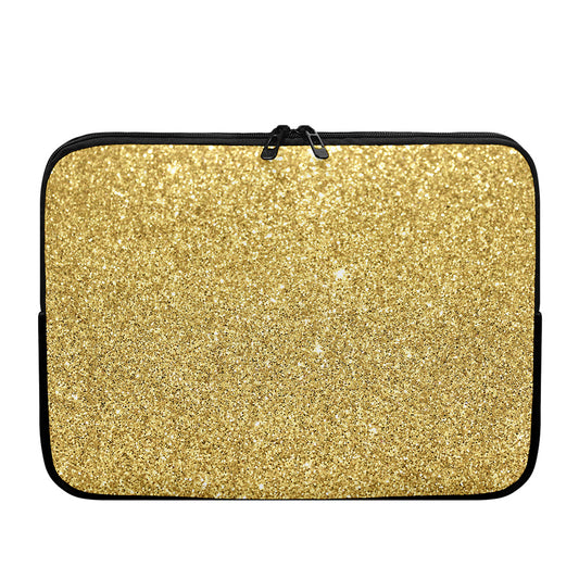 Gold (NOT Real) Glitter Print Laptop Sleeve
