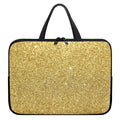 Gold (NOT Real) Glitter Print Laptop Sleeve With Handle