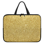 Gold (NOT Real) Glitter Print Laptop Sleeve With Handle