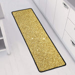 Gold (NOT Real) Glitter Print Long Kitchen Mat