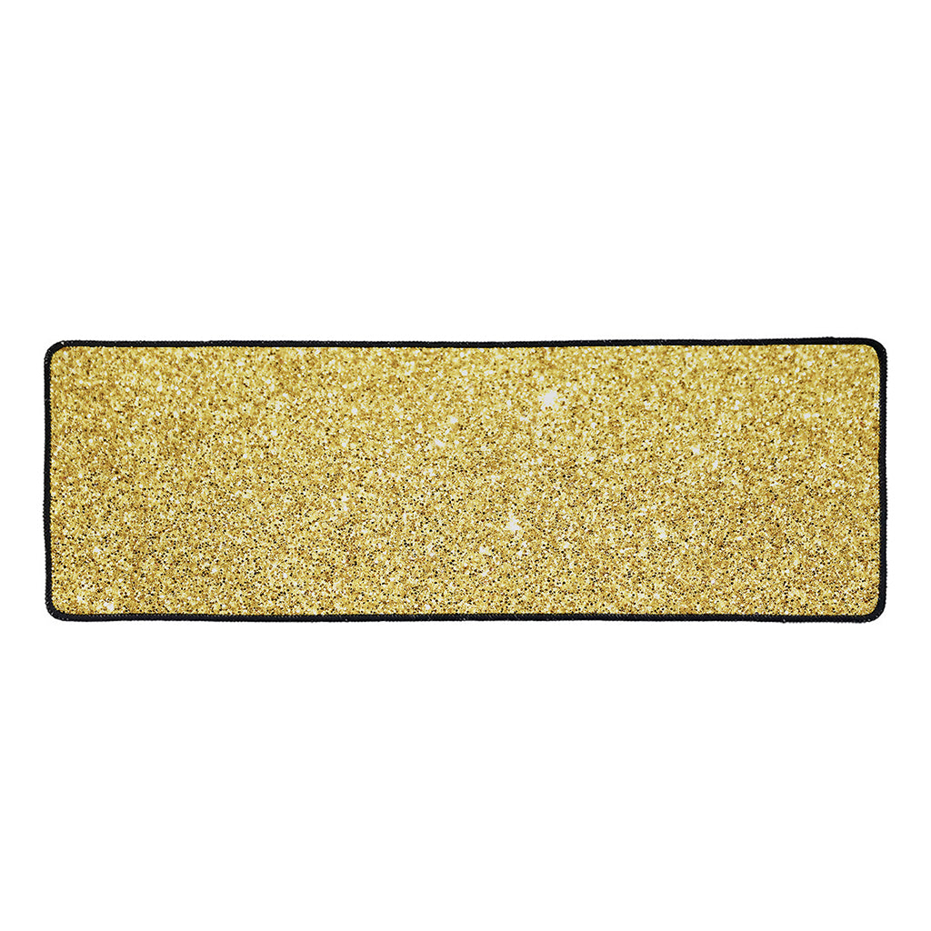Gold (NOT Real) Glitter Print Long Kitchen Mat