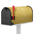 Gold (NOT Real) Glitter Print Mailbox Cover