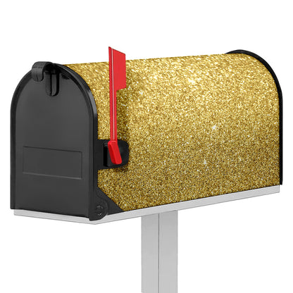 Gold (NOT Real) Glitter Print Mailbox Cover