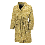Gold (NOT Real) Glitter Print Men's Bathrobe