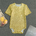 Gold (NOT Real) Glitter Print Men's Bodysuit