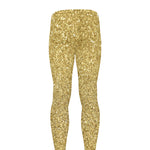 Gold (NOT Real) Glitter Print Men's leggings