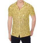 Gold (NOT Real) Glitter Print Men's Shirt